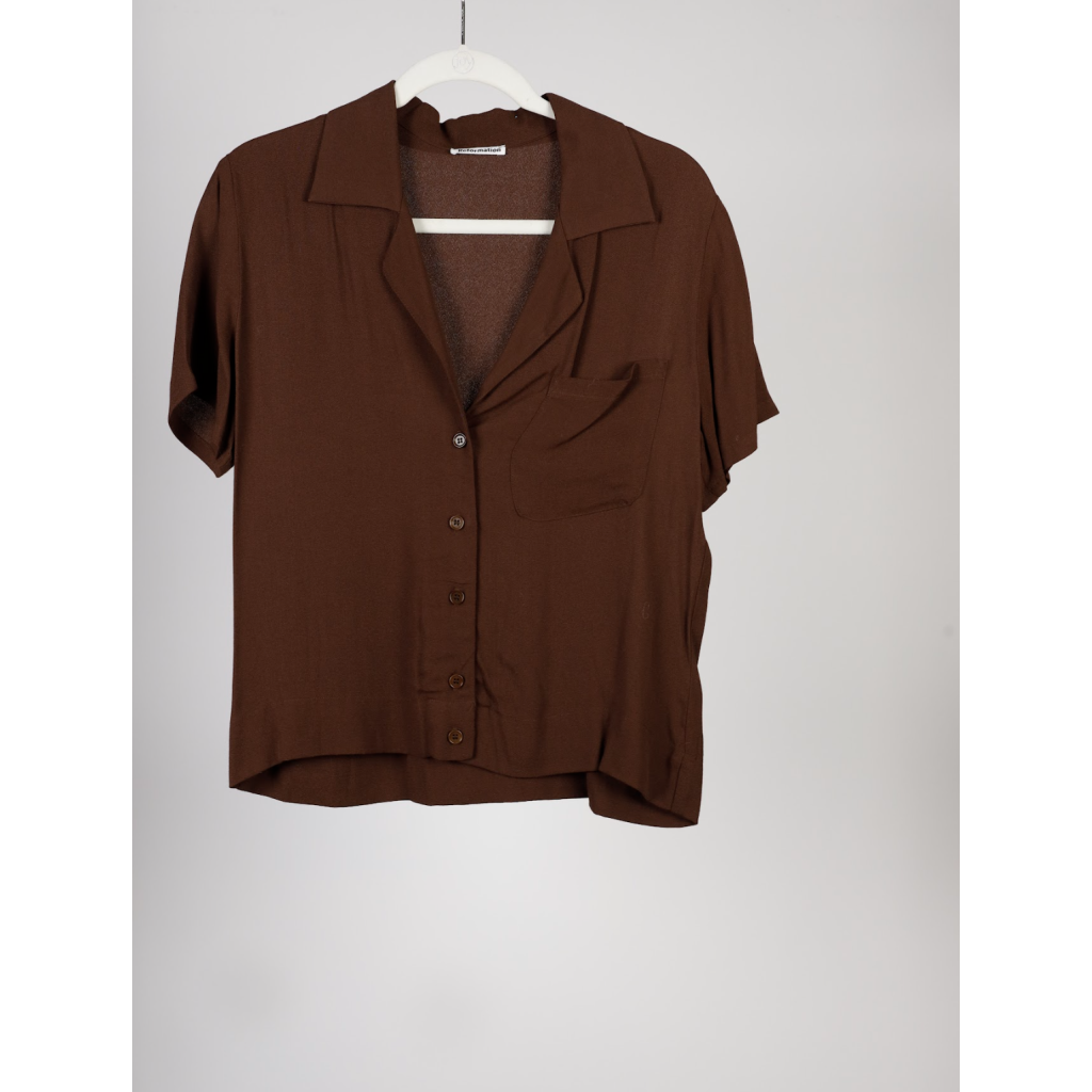 Reformation Brown Women’s Collared Top